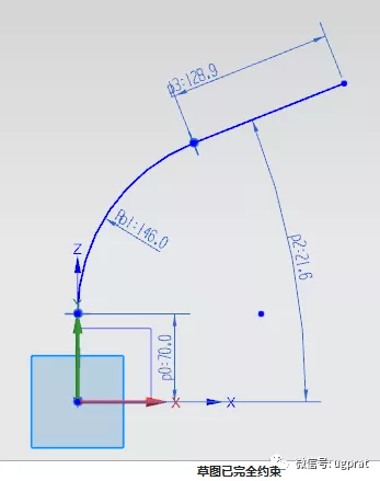NX10实例教程——弯管底座（草图绘制平面为异向面时，方向处理）的图4